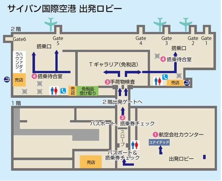 サイパン空港内地図